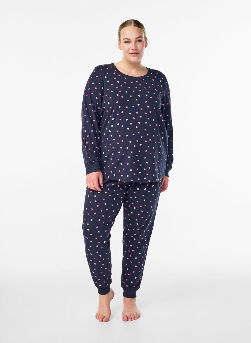 M&ouml;nstrade pyjamasbyxor, Bl&aring;, Model image number 0