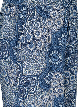Mönstrade culottebyxor i viskos, Asian Blue Print , Packshot image number 2
