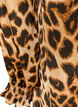 Kl&auml;nning med leopardm&ouml;nster och volangdetaljer, Brun, Packshot image number 4