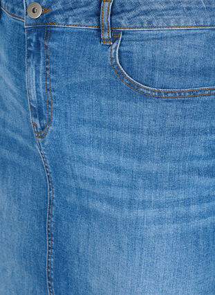 Tight jeanskjol i bomull, Blue denim, Packshot image number 2