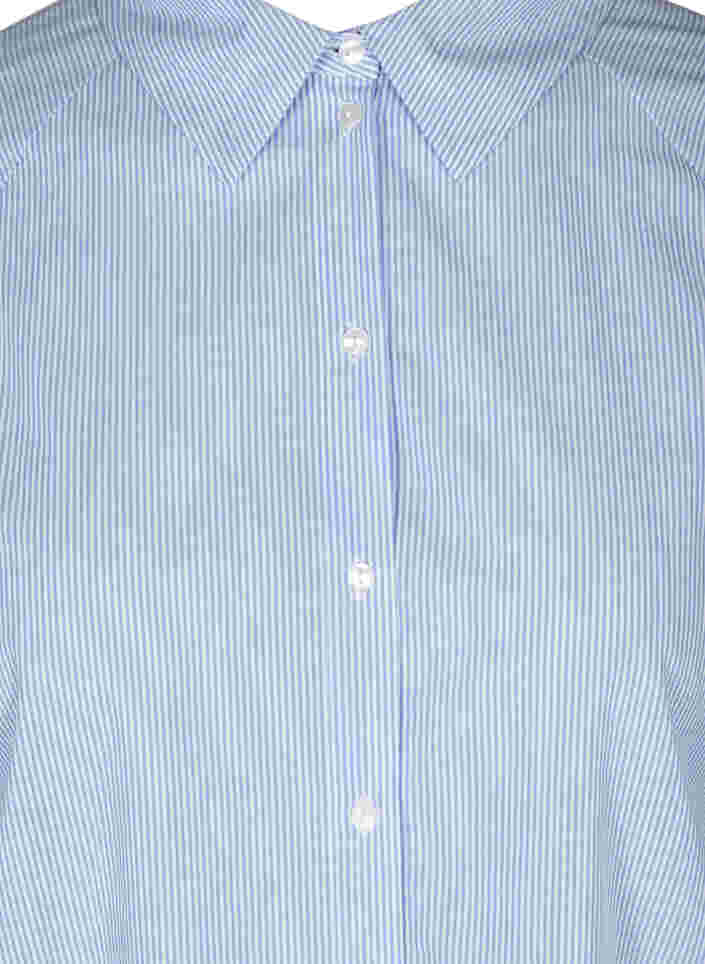 Randig skjorta i bomull, White/Blue stripe, Packshot image number 2