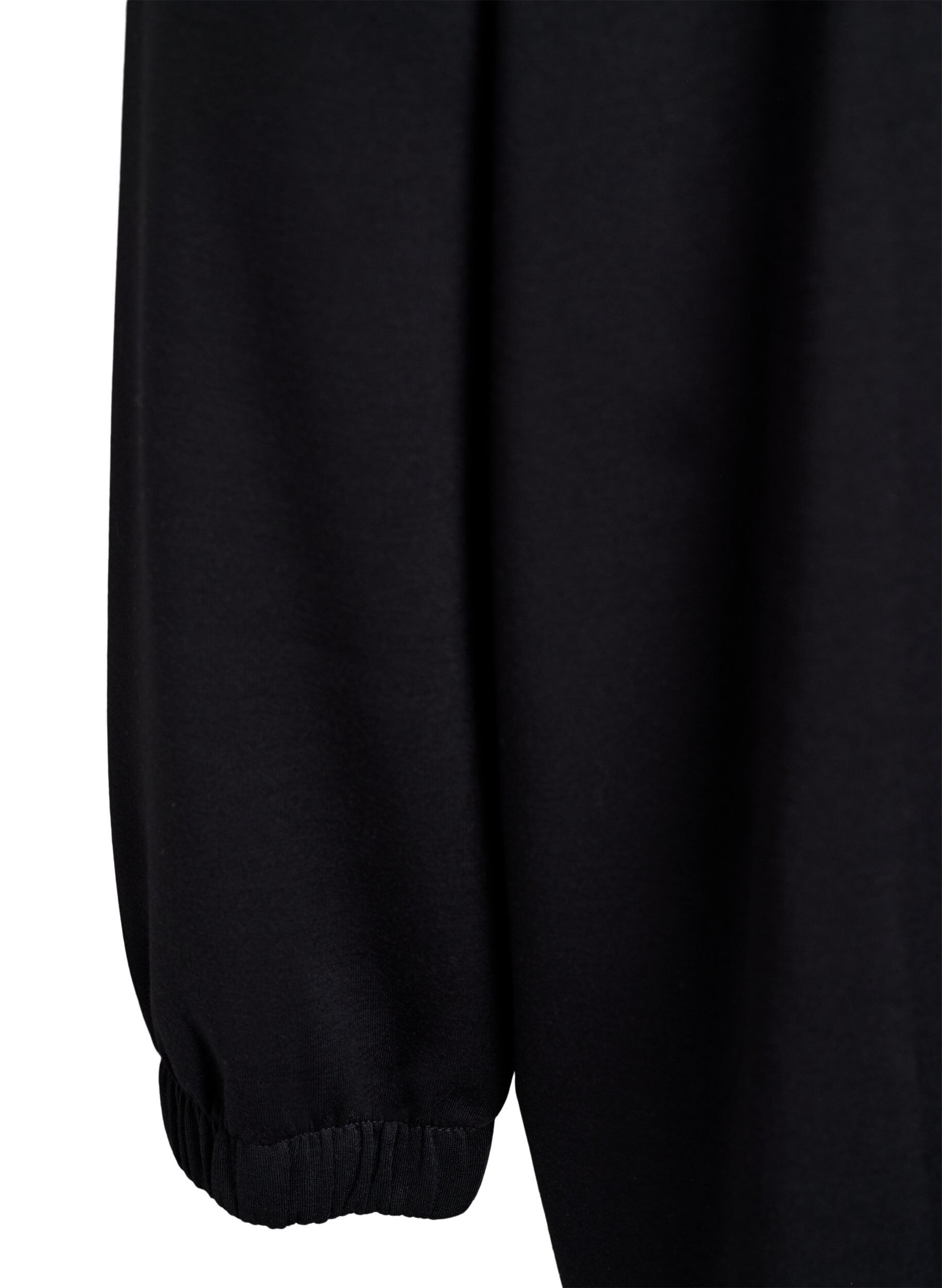 Zizzi A-linjeformad kl&auml;nning med polokrage, Svart, Packshot image number 3