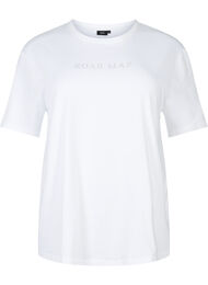 T-shirt i ekologisk bomull med similistenar, White