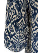M&ouml;nstrad blus i viskos med 3/4-&auml;rmar, Bl&aring;, Packshot image number 3