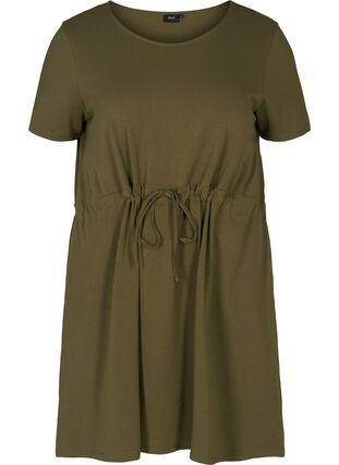 Klänning med korta ärmar, Ivy green, Packshot image number 0