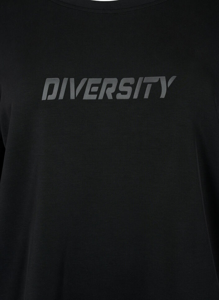 Sweatshirt med texttryck, Black, Packshot image number 2