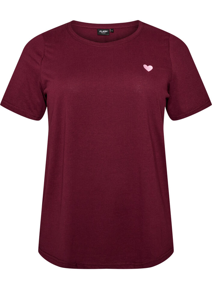 T-shirt med tryck, R&ouml;d, Packshot image number 0