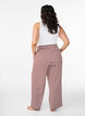 Randiga pyjamasbyxor med h&ouml;g midja och vida ben, R&ouml;d, Model image number 1