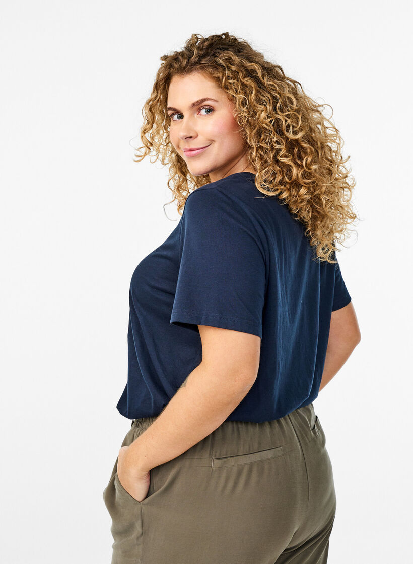 FLASH - T-shirt med tryck, Blå, Model image number 2