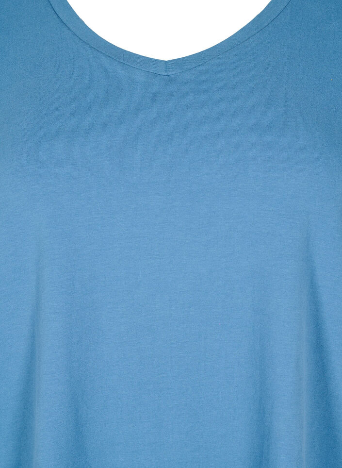 Bas-t-shirt i bomull, Bl&aring;, Packshot image number 2
