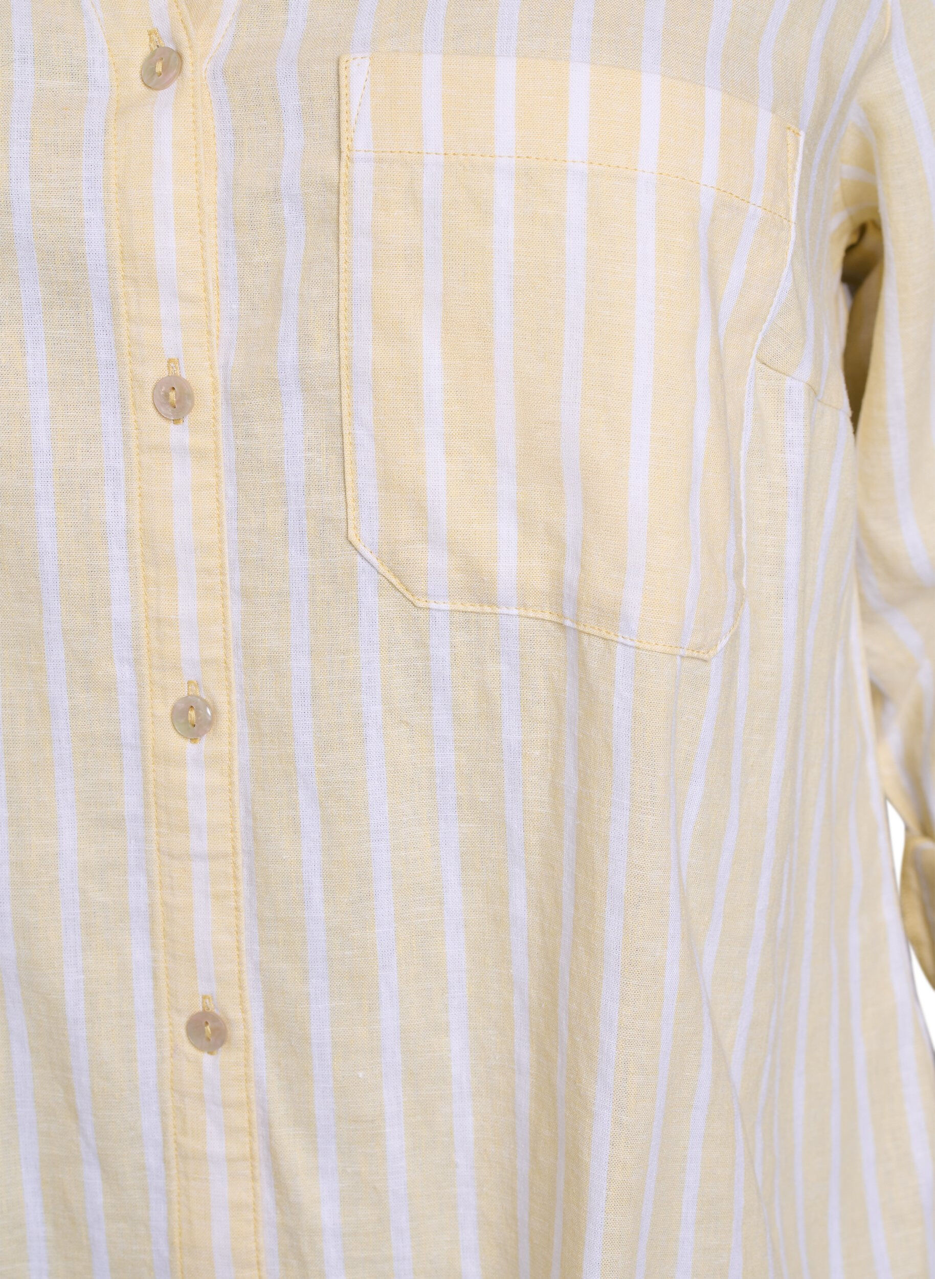 Zizzi Skjorta i linne och viskos med 3/4-&auml;rmar, Beige, Packshot image number 2