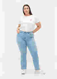 Ellen bootcut jeans med hög midja, Ex Lgt Blue, Model
