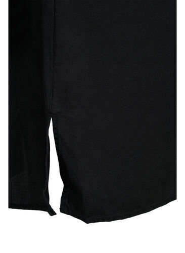 Lång skjorta i 100% lyocell (TENCEL™) med 3/4-ärmar, Black, Packshot image number 3