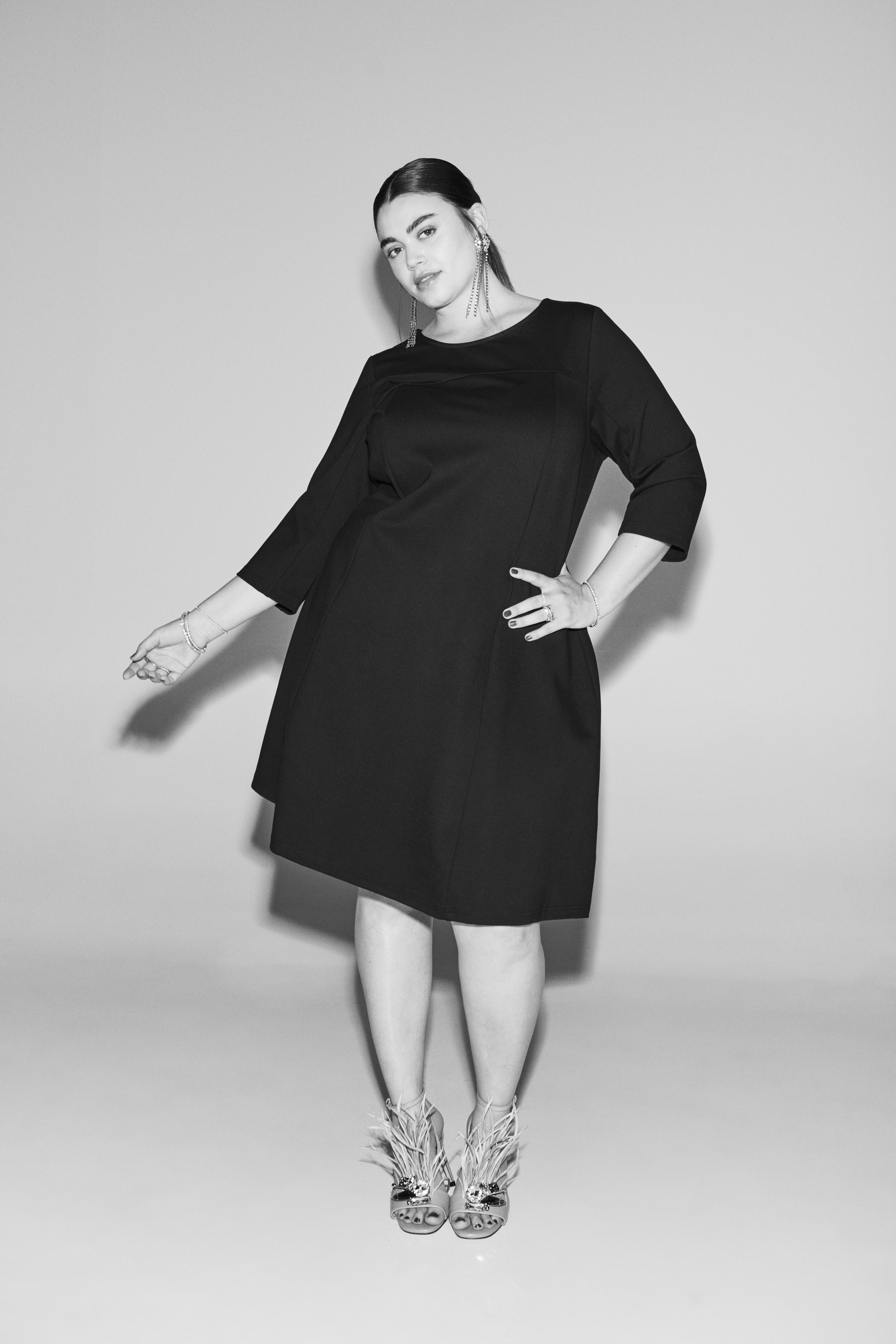 A-formad svart kl&auml;nning, , Model