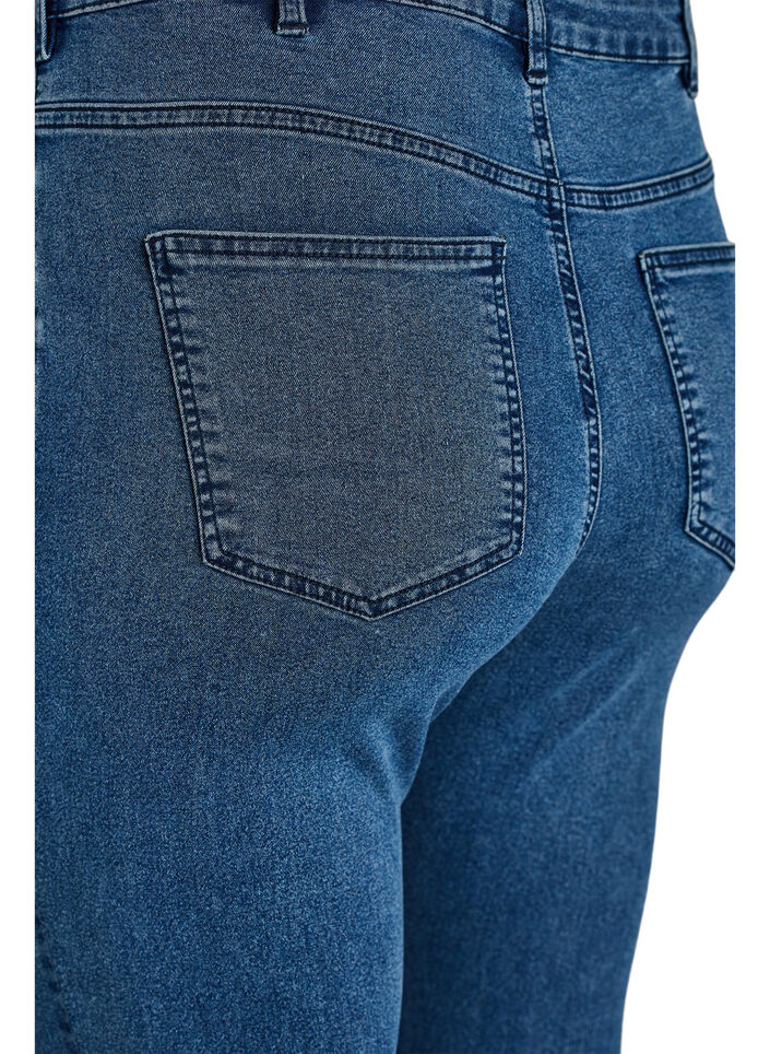 Amy jeans med h&ouml;g midja och supersmal passform, Bl&aring;, Packshot image number 3