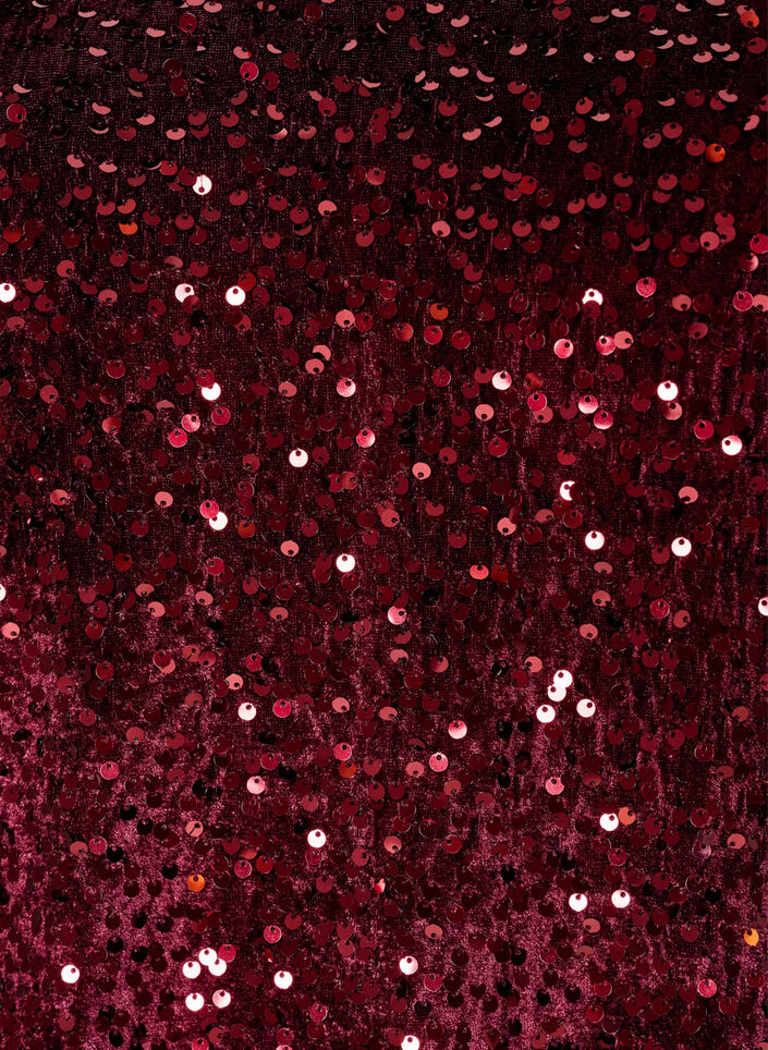 Kort kl&auml;nning med paljetter i a-linjeformad passform, R&ouml;d, Packshot image number 2