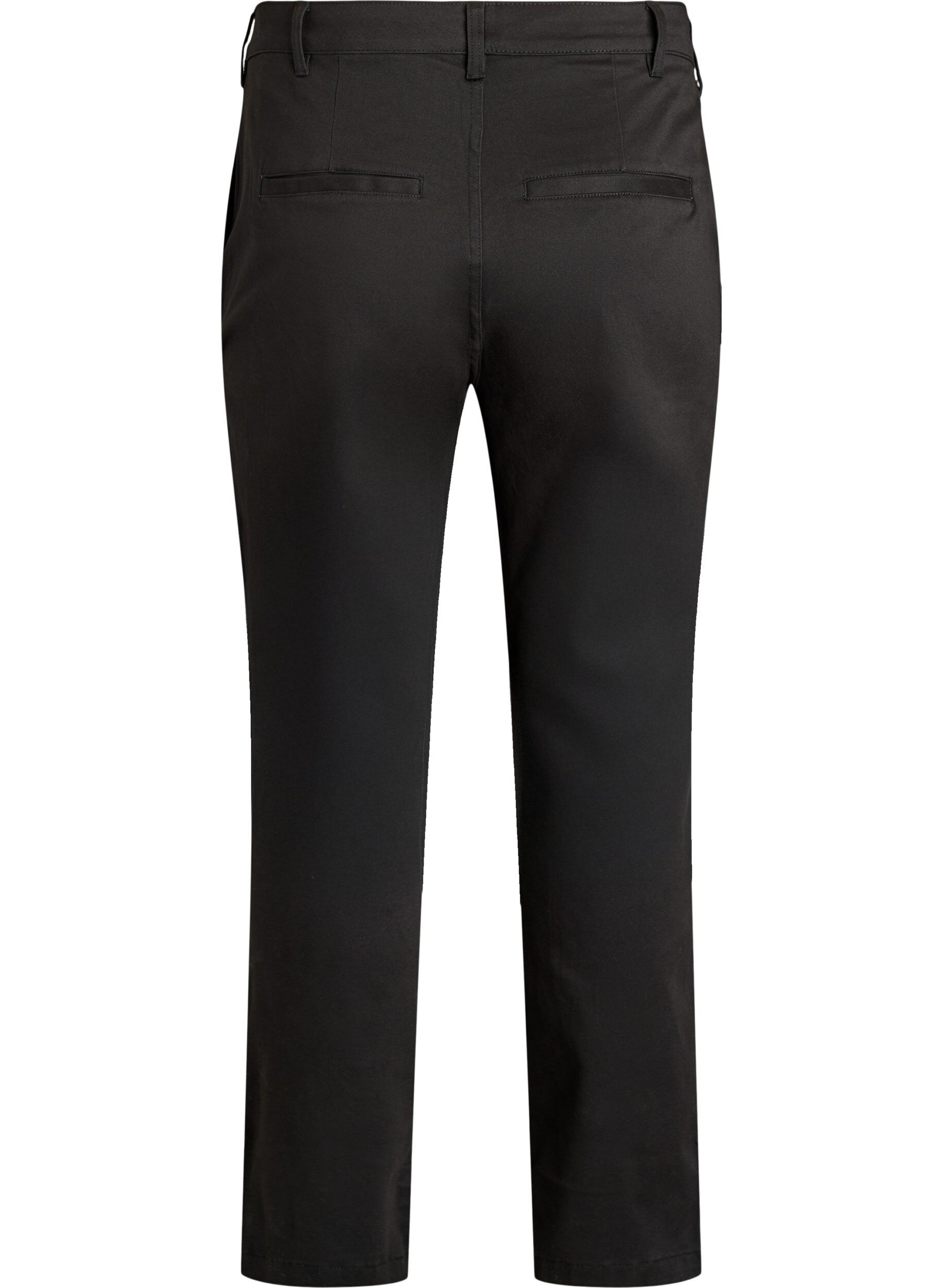 Zizzi Chinos i bomull, Svart, Packshot image number 1
