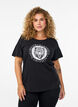 T-shirt med tryck, Svart, Model image number 0