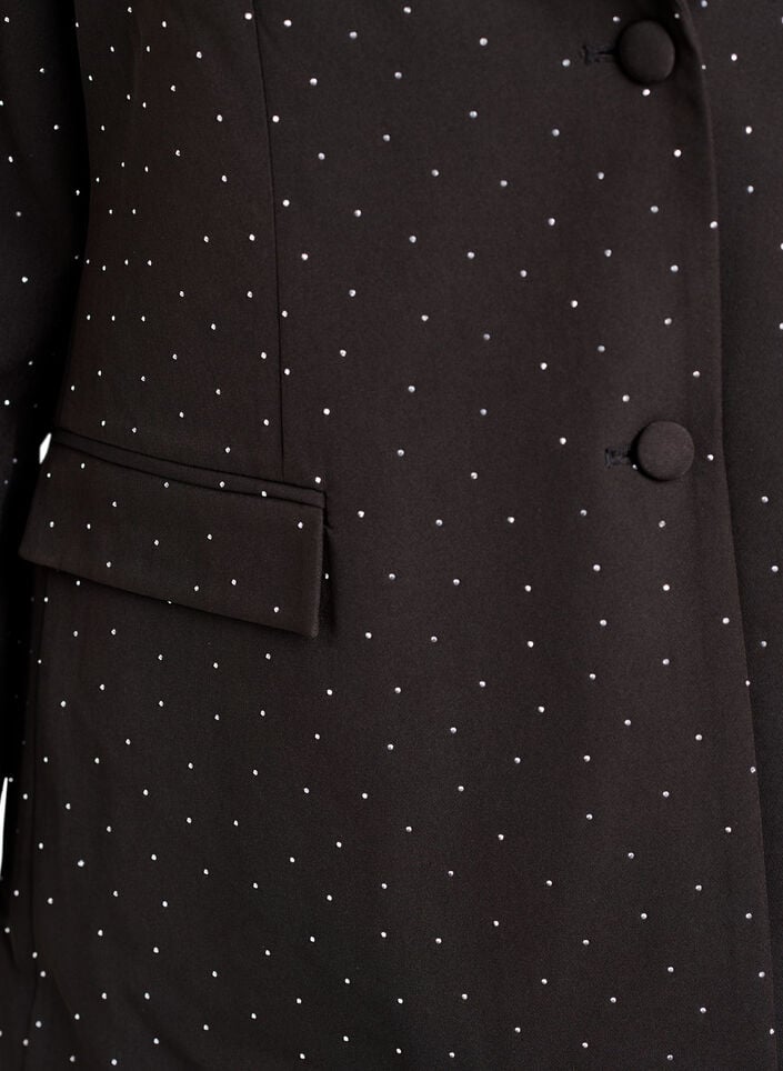 Blazer med strasstenar, Svart, Packshot image number 2