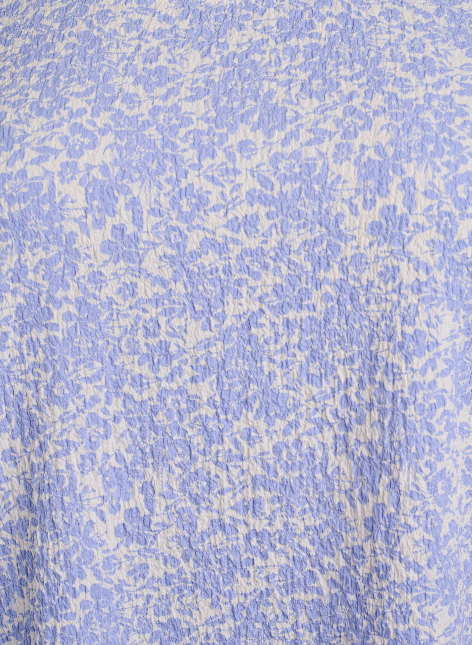ZizziKort&auml;rmad blus med struktur, Bl&aring;, Packshot image number 2