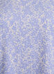 Kort&auml;rmad blus med struktur, Bl&aring;, Packshot image number 2