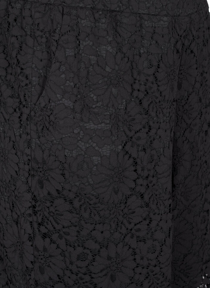 Spetsiga byxor med hög midja och fickor, Svart, Packshot image number 2