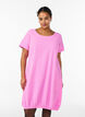Kort&auml;rmad kl&auml;nning i bomull, Rosa, Model image number 0