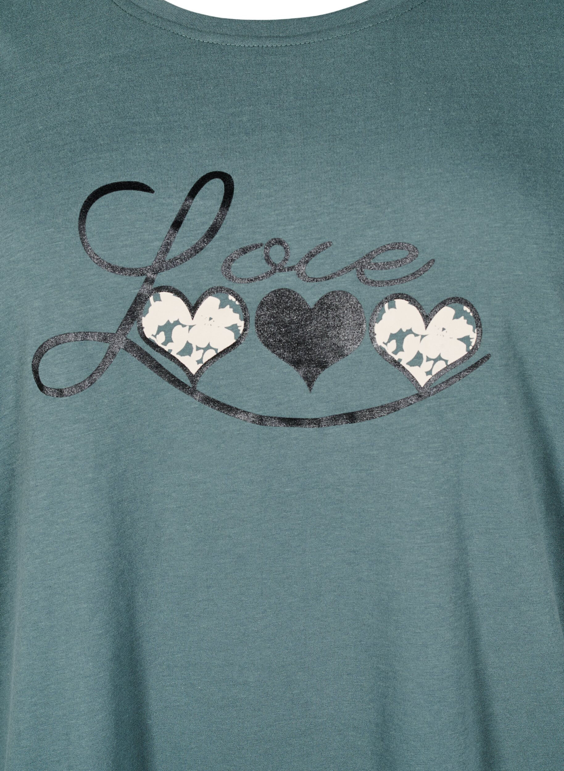 Zizzi FLASH - T-shirt med tryck, Gr&ouml;n, Packshot image number 2