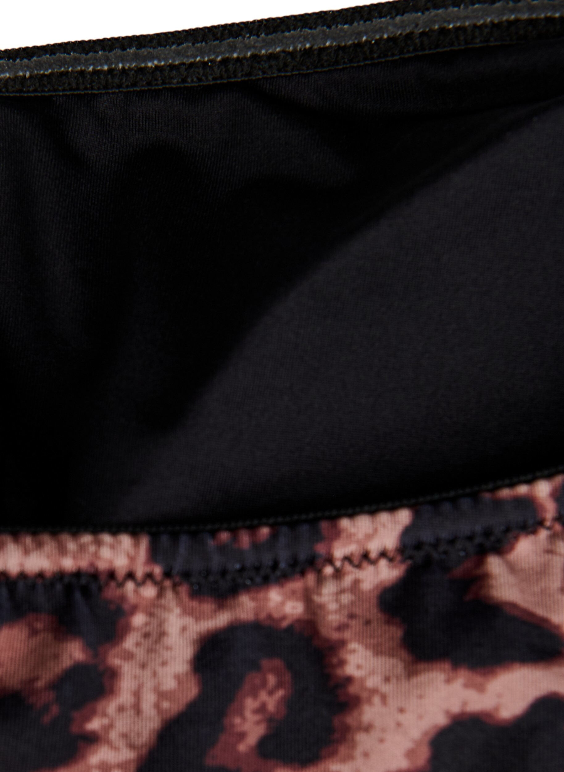 Zizzi Leopardm&ouml;nstrad bandeau-bikinitopp, Beige, Packshot image number 3