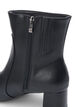 Wide fit - Ankelboots med klack i läder, Black, Packshot image number 4