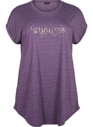 Kort&auml;rmat nattlinne med texttryck, 