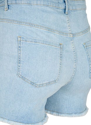 Jeansshorts med slitna detaljer, Light Blue Denim, Packshot image number 3