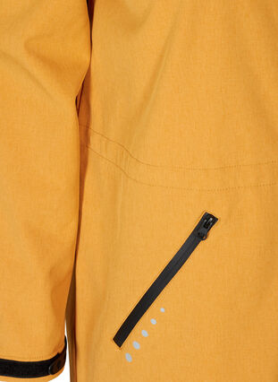Lång softshelljacka med huva, Spruce Yellow, Packshot image number 3