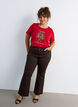 Jul-t-shirt i ekologisk bomull, R&ouml;d, Model image number 1