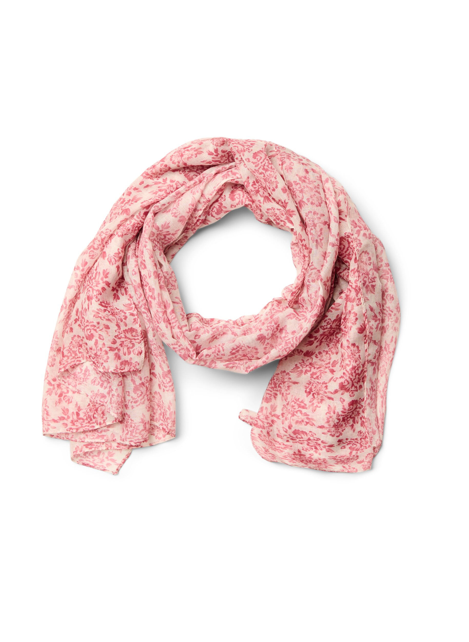 L&aring;ng halsduk med blommigt m&ouml;nster