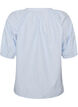 Skjortblus med kn&auml;ppning och knytsk&auml;rp, Bl&aring;, Packshot image number 1