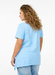 T-shirt med rund hals och A-linjeform, Bl&aring;, Model image number 2