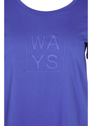 T-shirt i bomull med tryck, Dazzling Blue WAYS, Packshot image number 2
