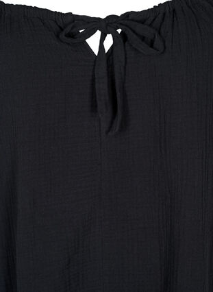 Lång strandklänning i bomull, Black, Packshot image number 2