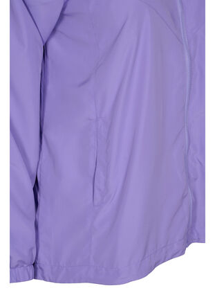 Kort jacka med huva och justerbar nederkant, Paisley Purple, Packshot image number 3