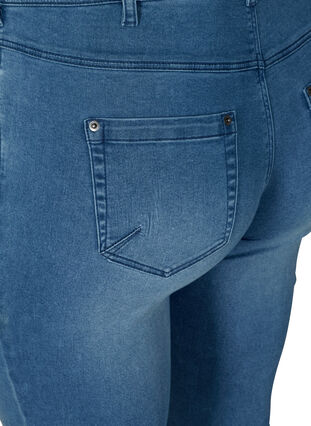 Slim fit Emily Jeans med normal midja, Blue denim, Packshot image number 3
