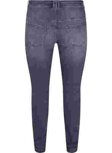 Nille jeans med extra slim fit och hög midja, Grey Denim, Packshot image number 1