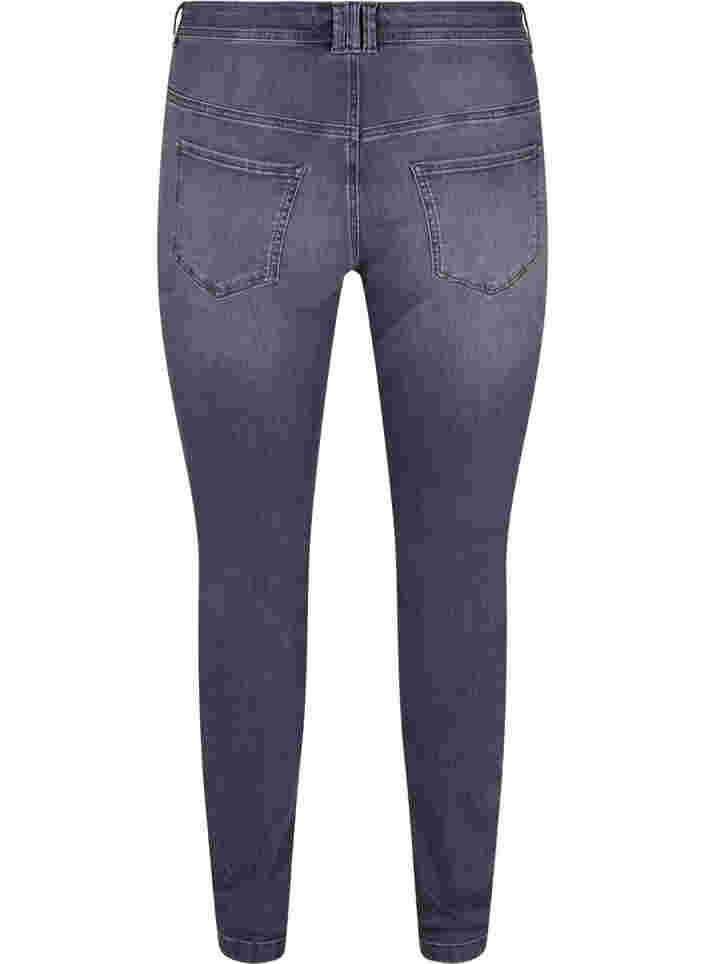 Nille jeans med extra slim fit och hög midja, Grey Denim, Packshot image number 1