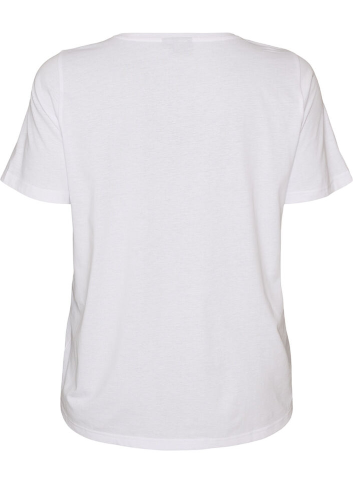 T-shirt med tryck, Vit, Packshot image number 1