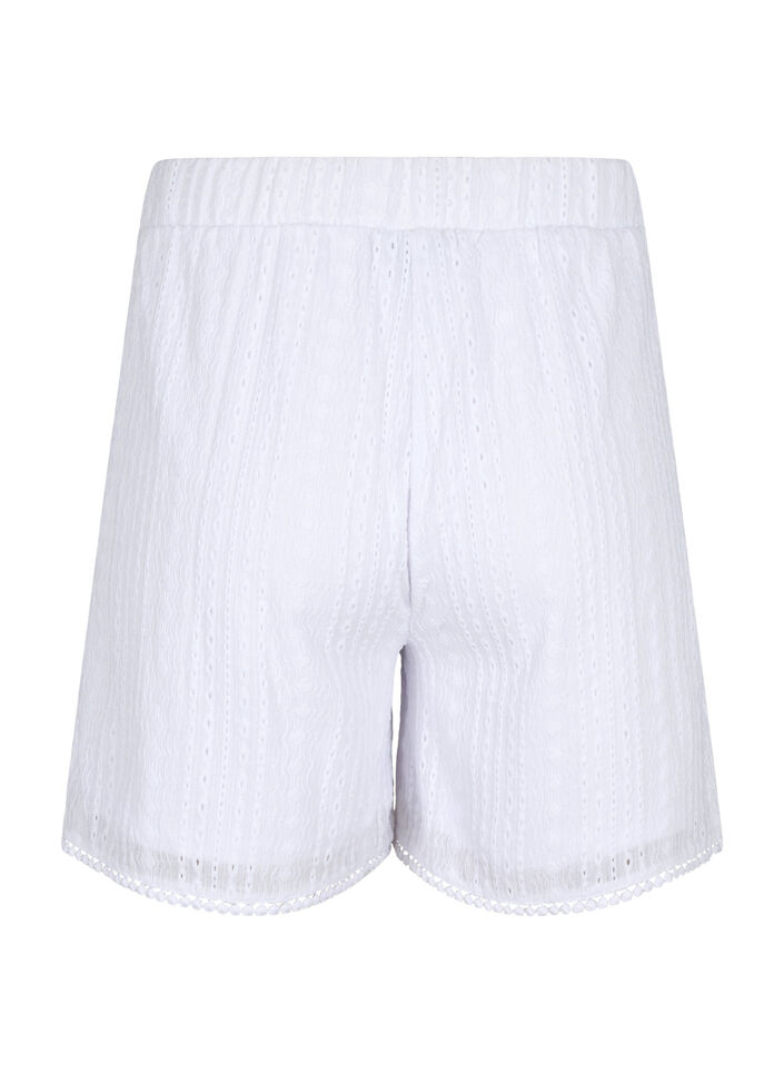 Shorts med struktur, Bright White, Packshot image number 1