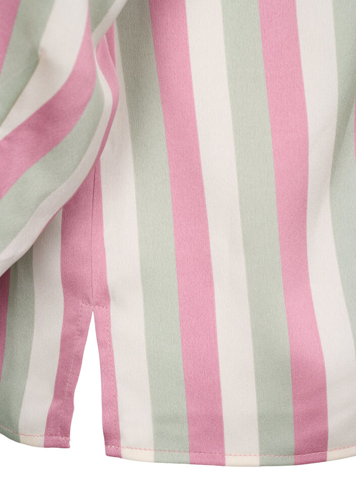 Randig satinskjorta med krage, Rose Stripe, Packshot image number 4