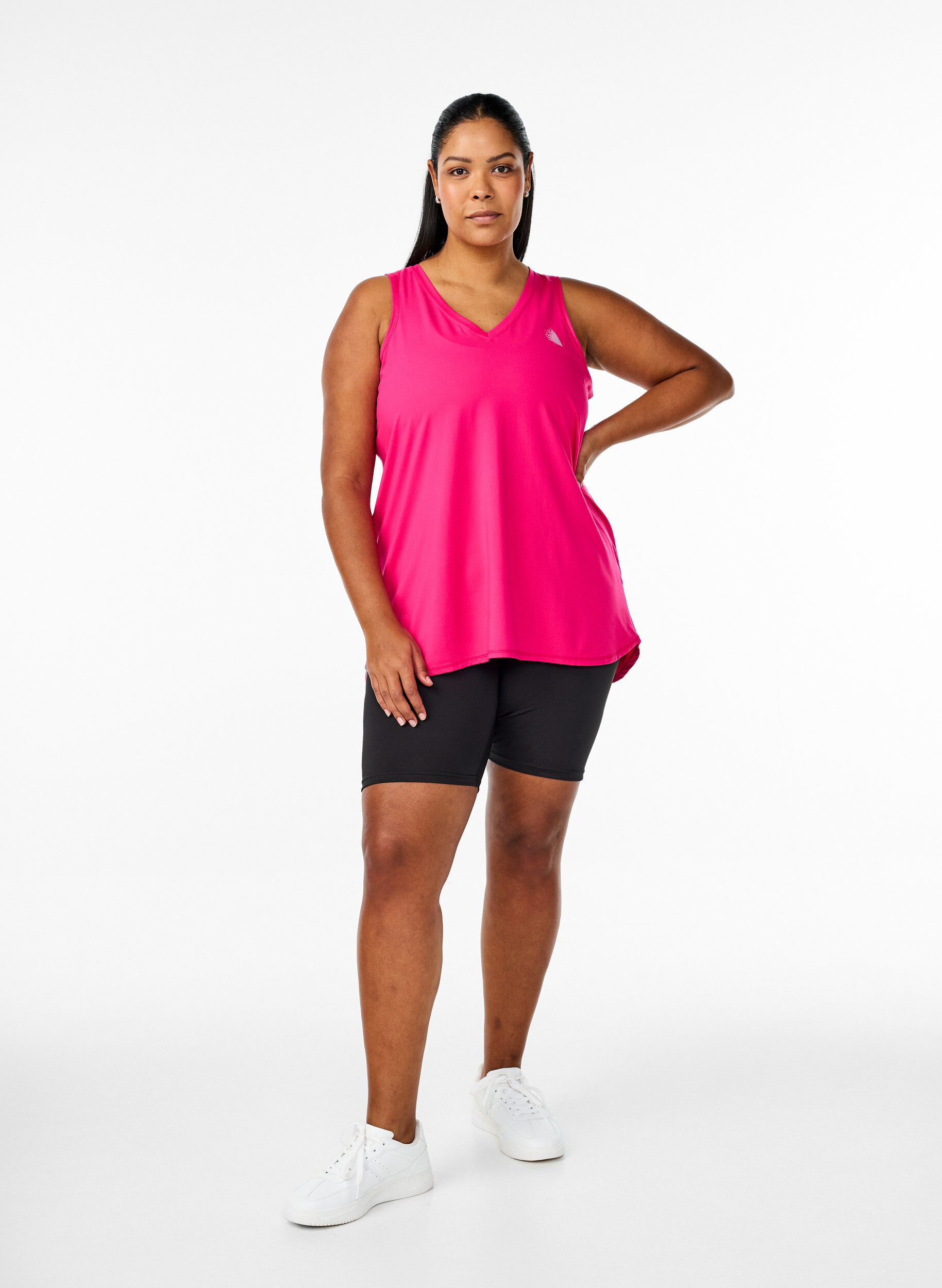 ZizziTr&auml;ningslinne med v-ringning, Rosa, Model image number 1