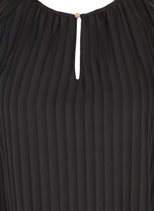 Tunika med rund halsringning och 7/8-ärmar, Black, Packshot image number 2
