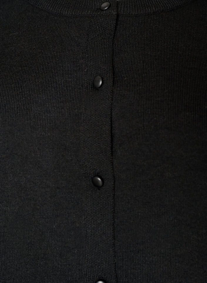 Cardigan med bred spetskant, Svart, Packshot image number 2