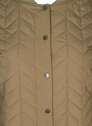 Lång, quiltad jacka med tryckknappar, Bungee Cord, Packshot image number 2